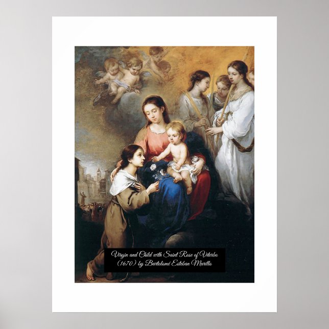 Virgin and Child with Saint Rose Poster (Front)