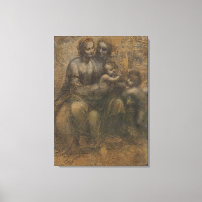 Virgin and Child with St Anne by Leonardo da Vinci Canvas Print (Front)