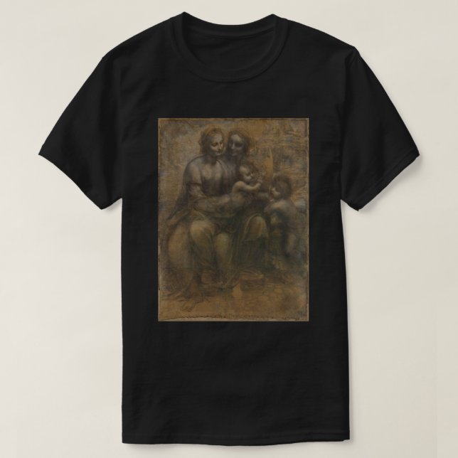 Virgin and Child with St Anne by Leonardo da Vinci T-Shirt (Design Front)