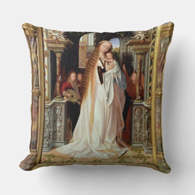 Virgin and Child with Three Angels, central panel Cushion (Front)