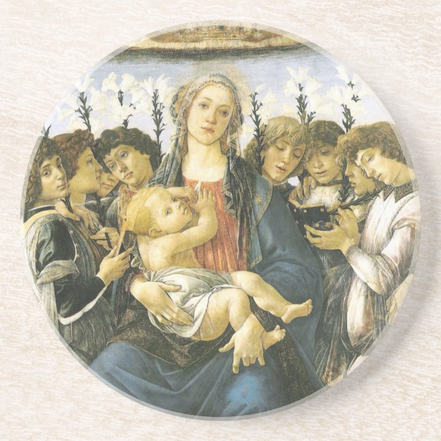 Virgin, Child and Angels Ornament Coaster (Front)