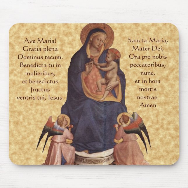 Virgin & Child, Ave Maria Mouse Pad (Front)