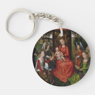 Virgin & Child with Saints Catherine of Alexandria Key Ring
