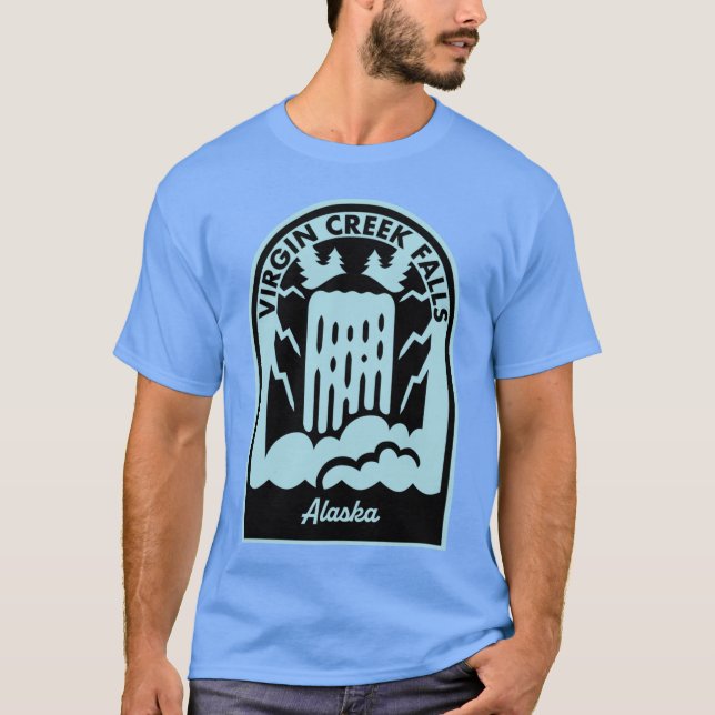 Virgin Creek Falls Alaska T-Shirt (Front)
