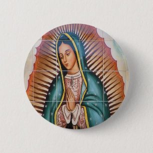 Virgin de Guadalupe 6 Cm Round Badge
