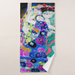 Virgin (Girls), Gustav Klimt Bath Towel<br><div class="desc">Gustav Klimt (July 14, 1862 – February 6, 1918) was an Austrian symbolist painter and one of the most prominent members of the Vienna Secession movement. Klimt is noted for his paintings, murals, sketches, and other objets d'art. In addition to his figurative works, which include allegories and portraits, he painted...</div>