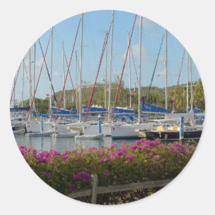 Virgin Gorda Yacht Harbour Classic Round Sticker