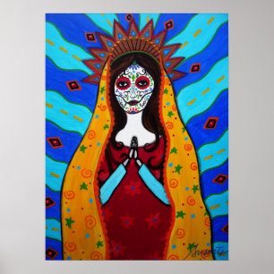 VIRGIN GUADALUPE DIA DE LOS MUERTOS POSTER