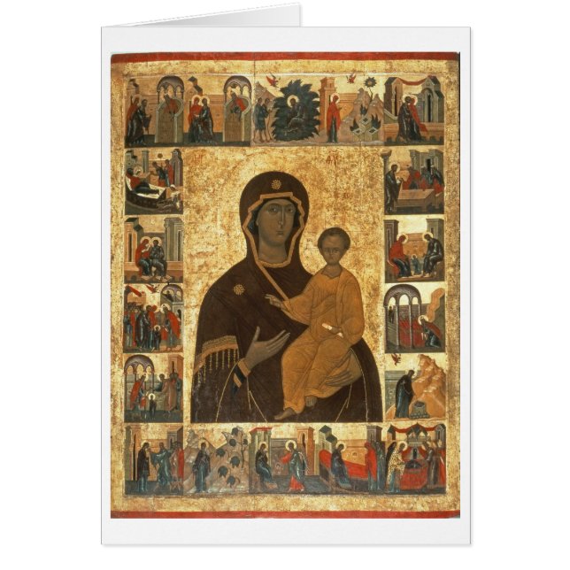 Virgin Hodegetria Icon of Smolensk, c.1450 (temper (Front)