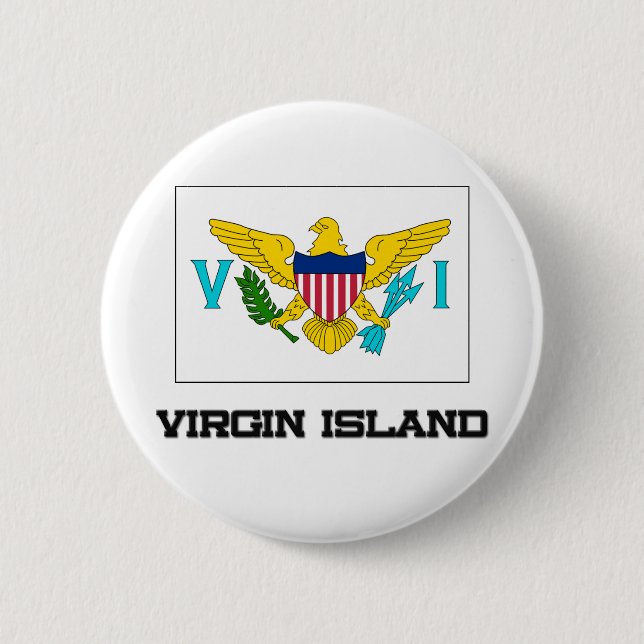 Virgin Island Flag 6 Cm Round Badge (Front)