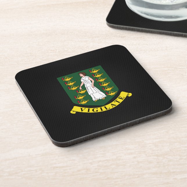 Virgin Islander coat of arms Coaster (Left Side)