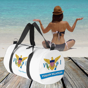 Virgin Islands duffle, Virgin Islands flag fitness Duffle Bag