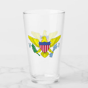 Virgin Islands Flag Glass Cup