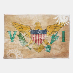 Virgin Islands Flag Tea Towel