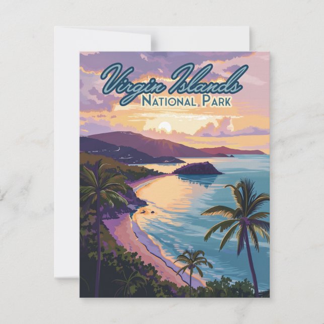 Virgin Islands National Park Beach St John Card (Front)