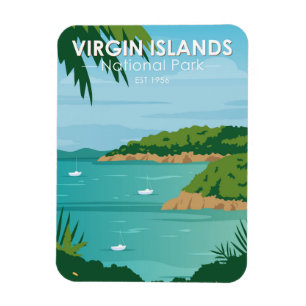 Virgin Islands National Park Boating Vintage Magnet