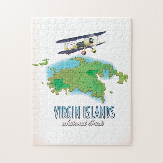 Virgin Islands National Park map Jigsaw Puzzle (Vertical)