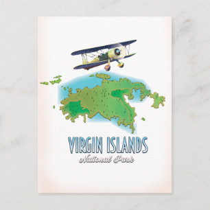 Virgin Islands National Park map Postcard