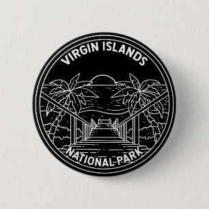 Virgin Islands National Park Monoline 6 Cm Round Badge