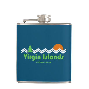 Virgin Islands National Park Retro Hip Flask