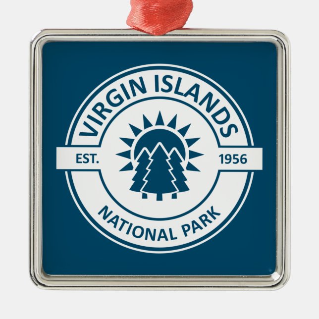 Virgin Islands National Park Sun Trees Metal Tree Decoration (Front)