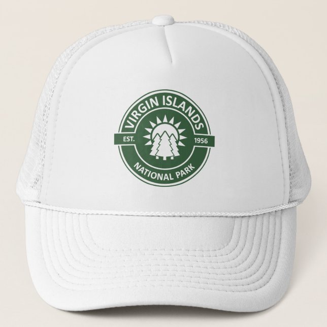 Virgin Islands National Park Sun Trees Trucker Hat (Front)