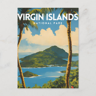 Virgin Islands National Park Travel Poster Postcard