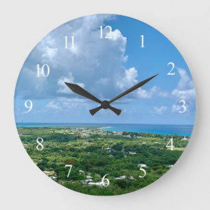 Virgin Islands St. Croix Sandy Point USVI Large Clock