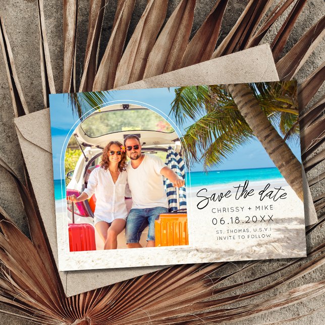 Virgin Islands Tropical Beach Photo Wedding  Save The Date (Creator Uploaded)