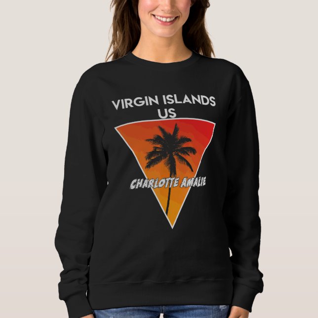Virgin Islands Us With Sunny Colours Sweatshirt (Front)