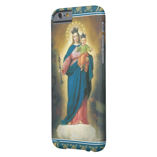 Virgin Madonna Mary with Christ Child Jesus Lily Case-Mate iPhone Case (Back Left)