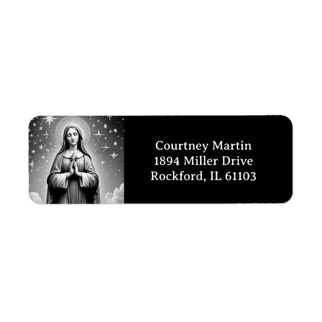 Virgin Mary Adress Label (Front)