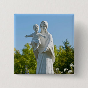 Virgin Mary and Baby Jesus in Remagen 15 Cm Square Badge