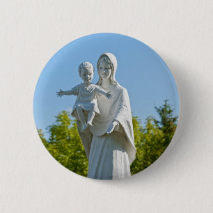 Virgin Mary and Baby Jesus in Remagen 6 Cm Round Badge