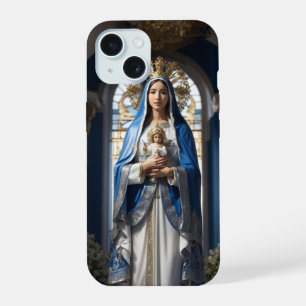 Virgin Mary and Baby Jesus iPhone 15 Case