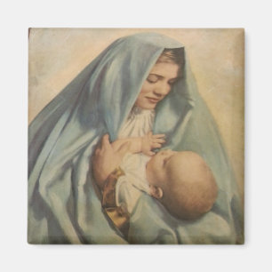 Virgin Mary and Baby Jesus Magnet