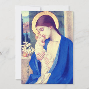 Virgin Mary and Child by Marianne Stokes Invitation