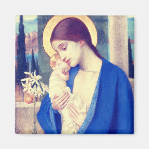 Virgin Mary and Child by Marianne Stokes Magnet