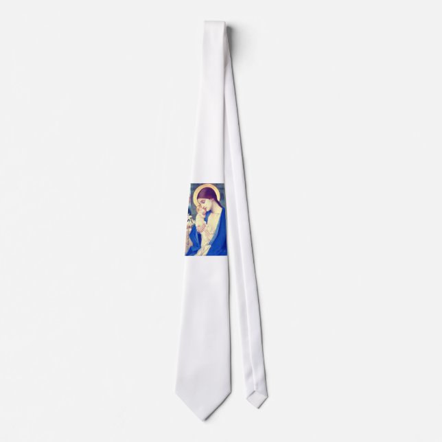 Virgin Mary and Child by Marianne Stokes Tie (Front)