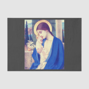 Virgin Mary and Child by Marianne Stokes Tissue Paper