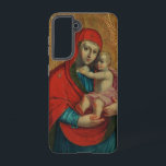 Virgin Mary and Jesus Child by Jan Rombauer Samsung Galaxy Case<br><div class="desc">Two iconographic themes are combined in this splendid painting: the joys of motherhood and the sorrowful premonition of Christ's death. The sleeping infant is traditionally understood as a prefiguration of the dead Christ embraced by the Virgin,  known as the Pietà.</div>