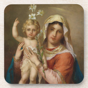 Virgin Mary and Jesus Coaster