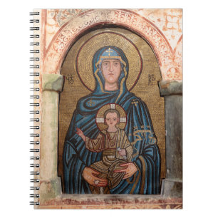 Virgin Mary And Jesus Mosaic Spiral Notebook