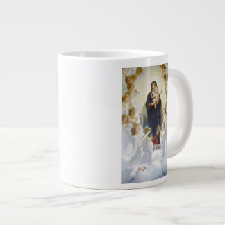 Virgin Mary and Jesus with angels Large Coffee Mug