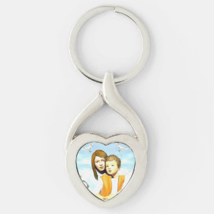 Virgin Mary and the Child Jesus Key Ring