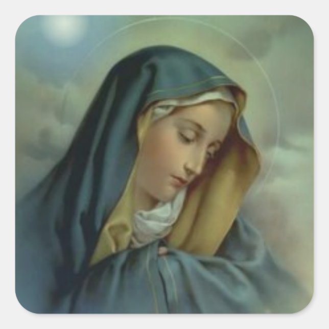 Virgin Mary Assumption Square Sticker (Front)