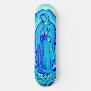 Virgin Mary Blue Skate Deck