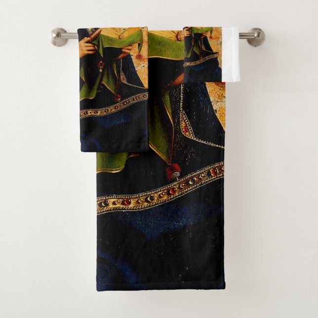 Virgin Mary by Jan van Eyck Bath Towel Set (Insitu)