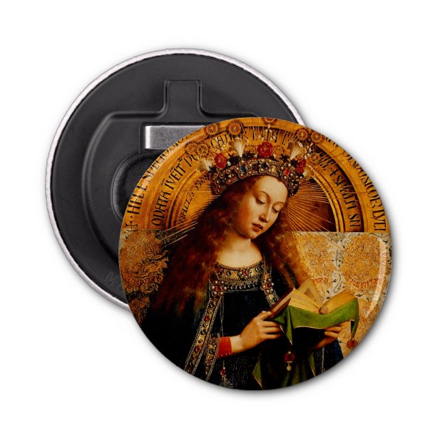 Virgin Mary by Jan van Eyck Bottle Opener (Front)