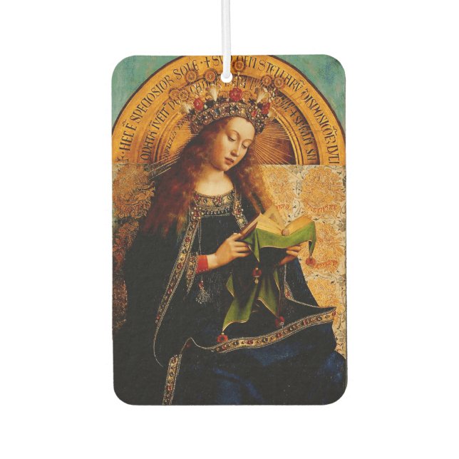 Virgin Mary by Jan van Eyck Car Air Freshener (Front)